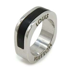 LOUIS VUITTON Berg Metal et Bois Ring, Wood, Metal, Silver, Medium, Japanese ...
